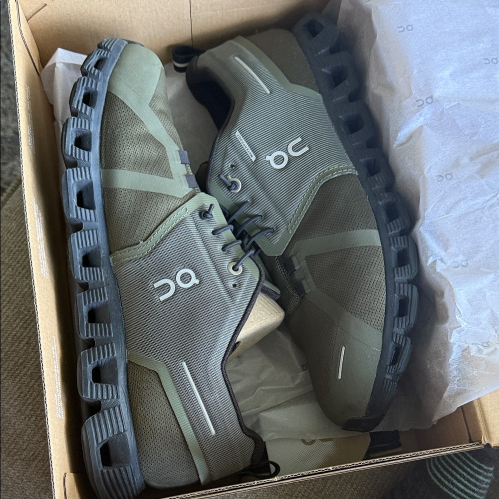 On Running Men's Olive Athletic Shoes